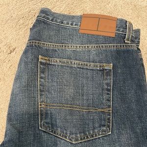 Tommy Hilfiger Men’s Straight Leg Jeans, 36x32, dark wash